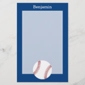 Baseball mit individuellem Namen - königliches Briefpapier (Vorderseite)