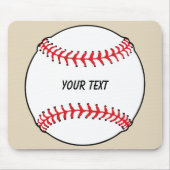 Baseball mit individuellem Text Mousepad (Vorne)