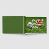 Baseball mit LIEBE mit Handschuh und Fledermausehe Gästebuch (Voll)