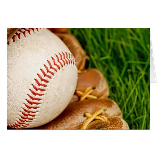 Baseball mit Mitt (Vorderseite (Horizontal))