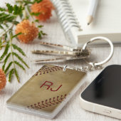 Baseball mit Monogramm Schlüsselanhänger (Vorderseite rechts)
