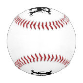 Baseball mit monogrammierten Namensinitialen (Rückseite)