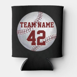 Baseball mit Name und Nummer Dosenkühler