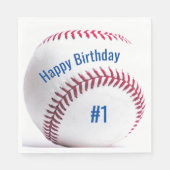 Baseball mit Namen und Alter Geburtstagspartei Serviette (Vorderseite)