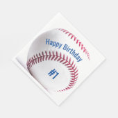Baseball mit Namen und Alter Geburtstagspartei Serviette (Ecke)