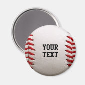 Baseball mit Personalisiertem Namen Magnet (Vorderseite/Rückseite)
