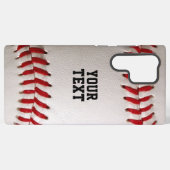 Baseball mit Personalisiertem Namen Samsung Galaxy Hülle (Rückseite (Horizontal))