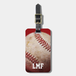 Baseball mit Personalisierter Monogramm Gepäckanhänger