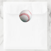 Baseball mit rotem Stich Runder Aufkleber (Tasche)