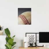 Baseball mit Schlagzeichen. Poster (Heimbüro)