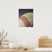 Baseball mit Schlagzeichen. Poster (Küche)