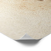 Baseball mit Schlagzeichen. Poster (Ecke)