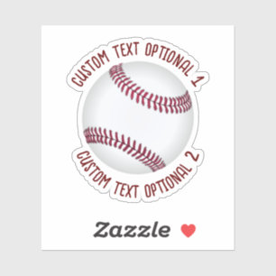 Baseball mit Text Aufkleber