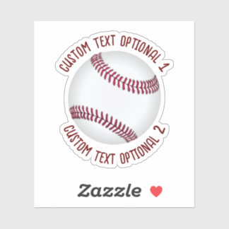 Baseball mit Text Aufkleber