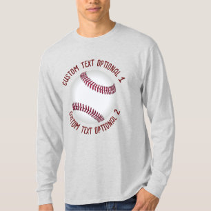Baseball mit Text T-Shirt
