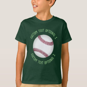 Baseball mit Text T-Shirt