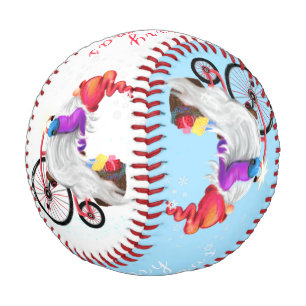 Baseball mit Weihnachts-Gnom