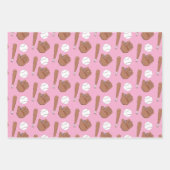 Baseball Mitt Bat Pattern Wrapping Paper Sheets  Geschenkpapier Set (Vorderseite 3)