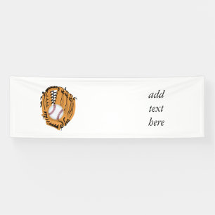 Baseball-Mitt und Ball Banner
