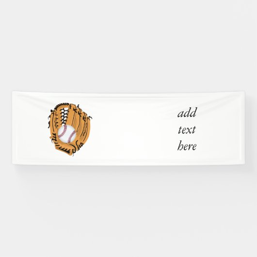 Baseball-Mitt und Ball Banner (Horizontal)