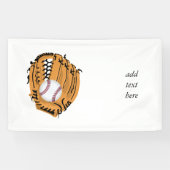 Baseball-Mitt und Ball Banner (Horizontal)
