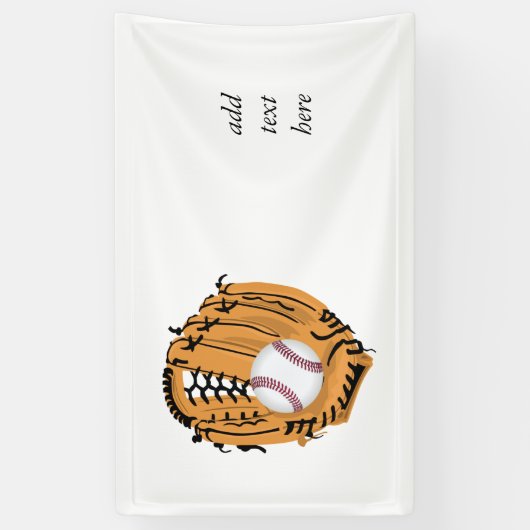 Baseball-Mitt und Ball Banner (Vertikal)