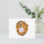 Baseball-Mitt und Ball Postkarte (Stehend Vorderseite)