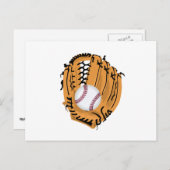 Baseball-Mitt und Ball Postkarte (Vorne/Hinten)
