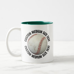 Baseball & Mitteltext JÄGERGRÜN 325g Custom Zweifarbige Tasse