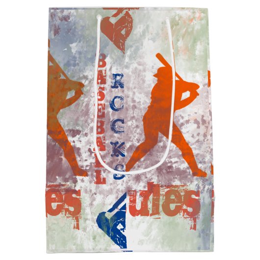 BASEBALL MITTLERE GESCHENKTÜTE (Rückseite)