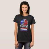 Baseball Mom American Flag For Mother Mom Mommy T-Shirt (Vorne ganz)