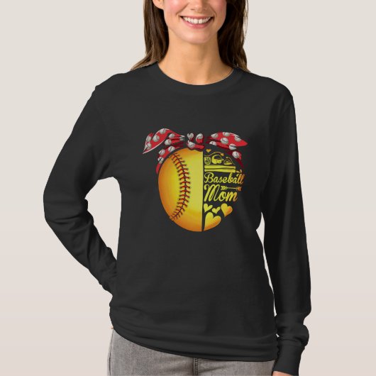 Baseball Mom Ballers Funny Softball Womens T-Shirt (Vorderseite)