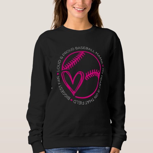 Baseball Mom Baseball Player Baseball Mother 2 Sweatshirt (Vorderseite)