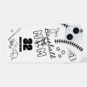 Baseball-Mom-Coquette-Band iPhone Hülle (Rückseite (Horizontal))