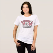 Baseball Mom cute bright Pink text Tri-Blend Shirt (Vorderseite voll)