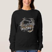 Baseball Mom Leopard Pattern Baseball Mother Sweatshirt (Vorderseite)