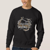 Baseball Mom Leopard Pattern Baseball Mother Sweatshirt (Vorderseite)