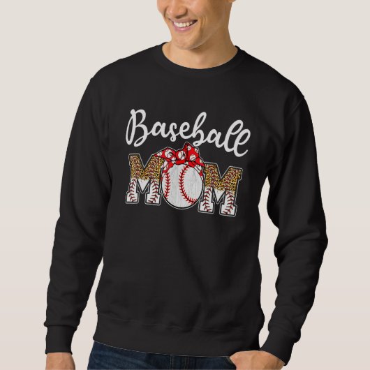 Baseball Mom Leopard Softball Mom Mother s Day 20 Sweatshirt (Vorderseite)