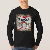 Baseball Mom Leopard  Softball Mom Mother s Day T-Shirt (Vorderseite)