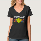 Baseball Mom Love Tie Dye Softball Mom Mother's Da T-Shirt (Vorderseite)