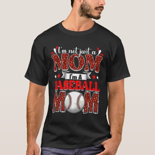 Baseball Mom Mother s Day Retro Sport Mom T-Shirt (Vorderseite)