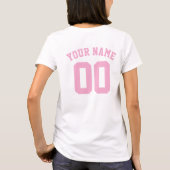Baseball Mom Team Custom Name Number  T-Shirt (Rückseite)