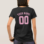 Baseball Mom Team Custom Name Number  T-Shirt (Rückseite)