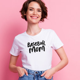 Baseball Mom trendy personalisierter schwarzer Typ T-Shirt