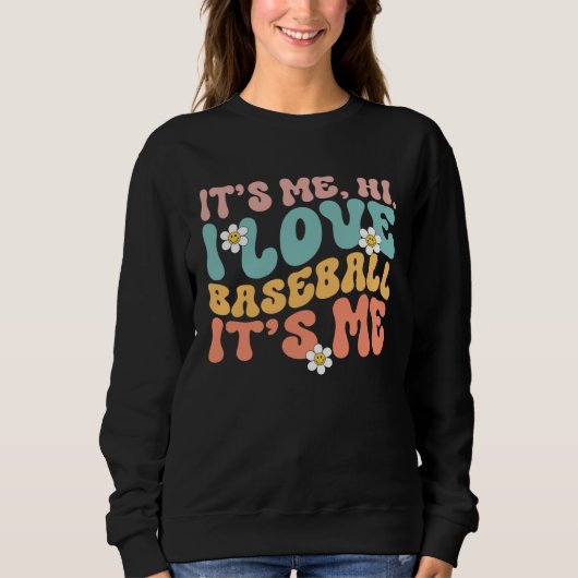 Baseball Mom Women Girls Love Baseball Sweatshirt (Vorderseite)