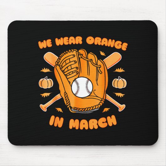 Baseball Monat des Bewusstseins für Multiple Skler Mousepad (Vorne)
