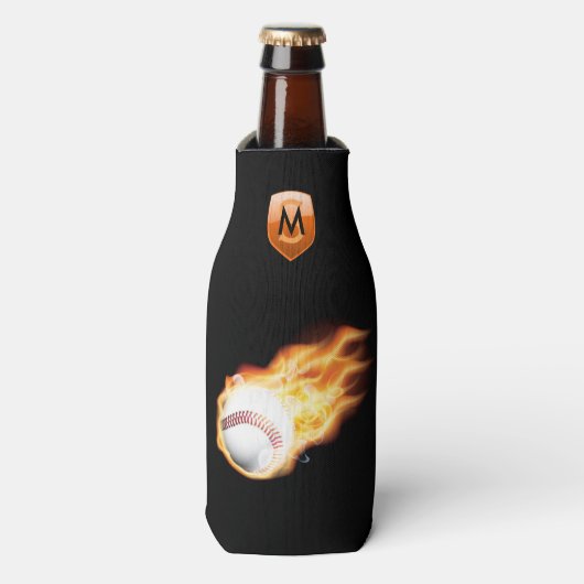 Baseball Monogramm Flaschenkühler (Flaschenvorderseite)