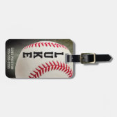 Baseball-Monogramm oder Name mit 2-4 Buchstaben Gepäckanhänger (Vorderseite horizontal)