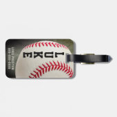 Baseball-Monogramm oder Name mit 2-4 Buchstaben Gepäckanhänger (Rückseite horizontal)