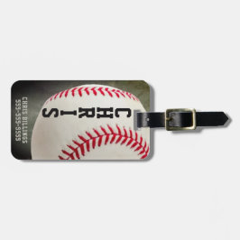 Baseball-Monogramm oder Name mit 2-5 Buchstaben Gepäckanhänger